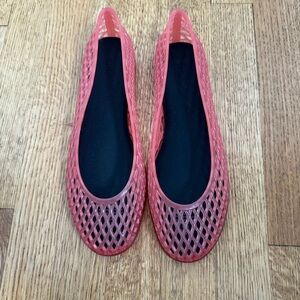 COS Pink Jelly Mesh Flats